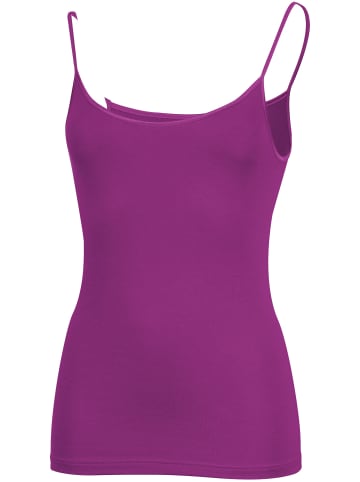 Erwin Müller Feinripp Unterhemd mit Spaghettiträgern in malve