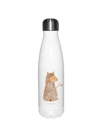 Mr. & Mrs. Panda Thermosflasche Alpaka Fahne ohne Spruch in Weiß