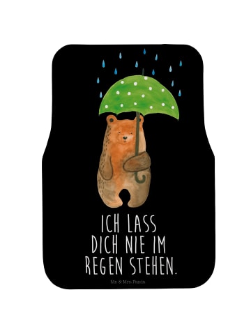 Mr. & Mrs. Panda Fahrer Autofußmatte Bär Regenschirm mit Spruch in Schwarz