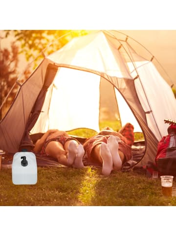 relaxdays Wasserkanister in Weiß/ Schwarz - 10 Liter