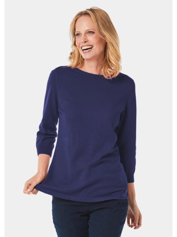 GOLDNER Kurzgröße:  Pullover Pullover aus hochwertigem Garn in tintenblau