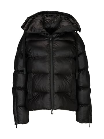 Replay Kurze Nylon Jacke - Hoher Kragen in schwarz