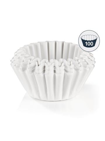 Barista BEEM Original Universal-Korbfiltertüten 100 Stück - 10 Tassen | 90/220mm Papie