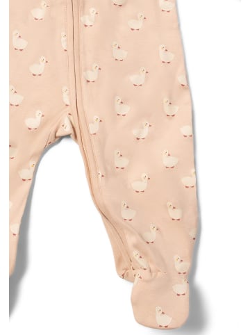 Little Green Radicals Bio-Baumwolle Zip Babygrow in Haferflocken