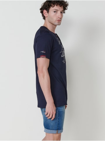 KOROSHI Kurzarm-t-shirt. in blau