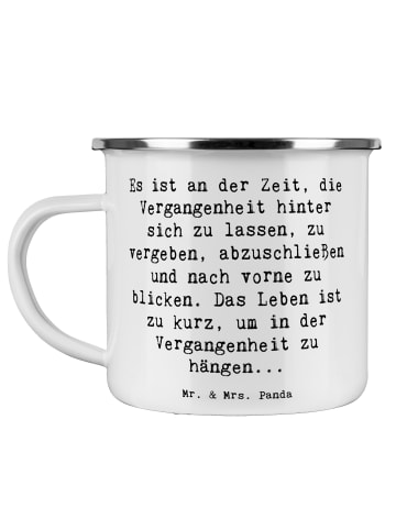 Mr. & Mrs. Panda Kaffeebecher Spruch Vergebung und Zukunft mit S... in Weiß