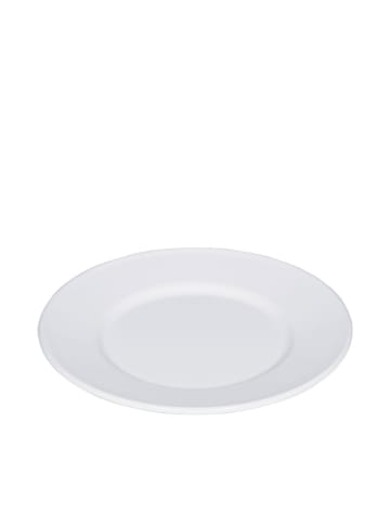 Riess Teller Emaille flach Classic in Weiss