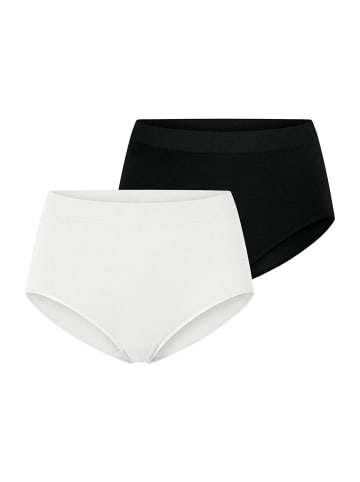 Schiesser Slip Retro - Classic Seamless in schwarz,weiss