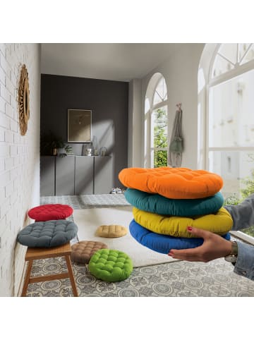 REDBEST Stuhlkissen rund 2er-Pack in blau