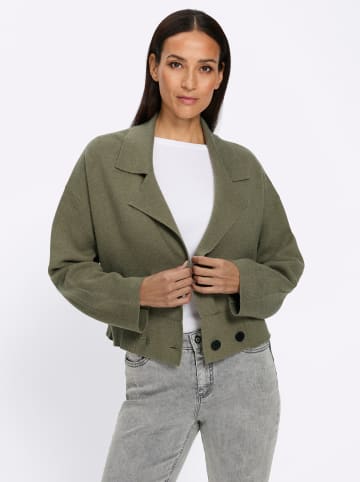 Heine Strickjacke in khaki-meliert