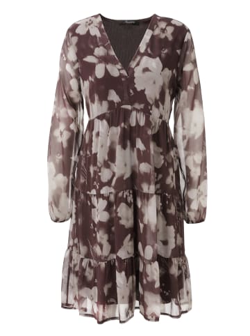 Aniston CASUAL Blusenkleid in bordeaux-sand-beige-flieder