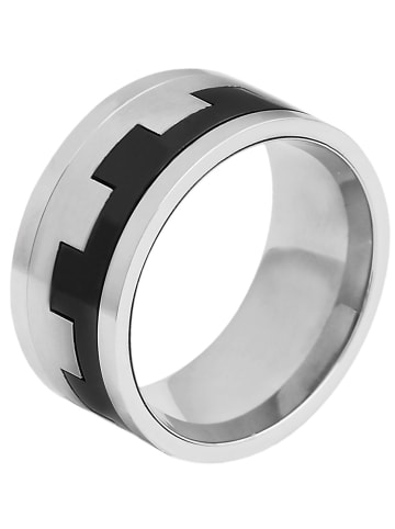Adeliás Herren Ring aus Edelstahl in schwarz