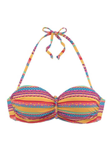 Buffalo Bandeau-Bikini-Top in gelb-gestreift