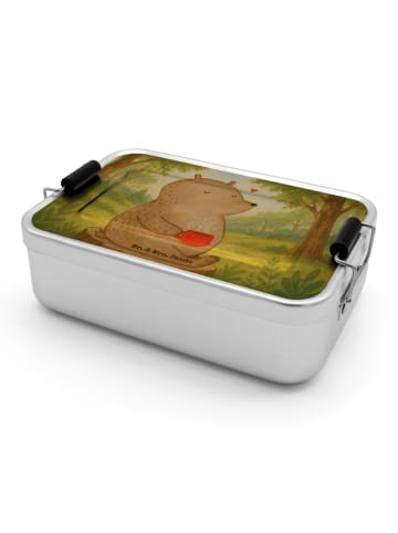 Mr. & Mrs. Panda Brotbox Bär Kaffee Design ohne Spruch in Weiß