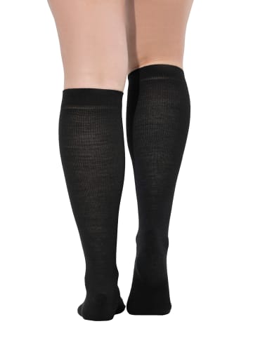 Ulla Popken Kniestrumpf in schwarz