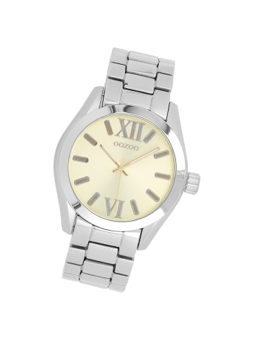 Oozoo Analog-Armbanduhr Oozoo Vintage Series silber groß (ca. 40mm)
