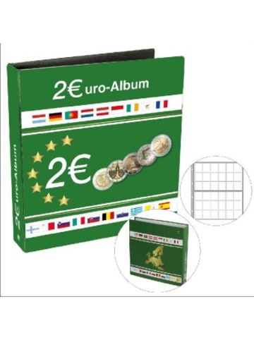 Schwäbische Albumfabrik Nonbook - 2 Euromünzen Sammelalbum mit 5 Einsteckblättern für bi