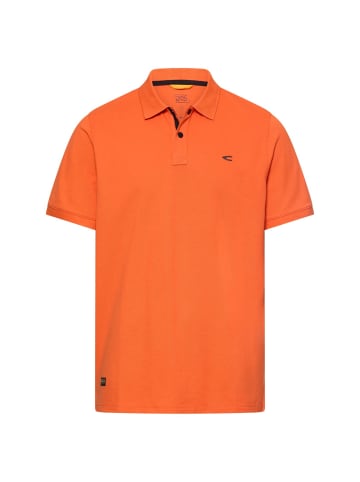 Camel Active Poloshirt mit Kontrastdetails in Orange