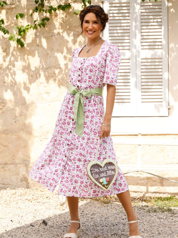 Sieh an! Trachtenkleid in rosenquarz-lindgrün-bedruckt