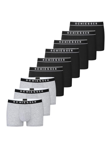 Schiesser Retro Short / Pant 95/5 Organic Cotton in Schwarz / grau