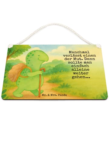 Mr. & Mrs. Panda Deko Schild Schildkröte Wanderer Design mit Spruch in Weiß