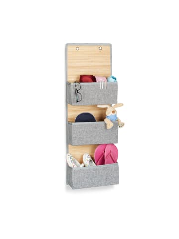 relaxdays 4 x Hängeaufbewahrung in Grau - (B)33 x (H)94 x (T)12 cm
