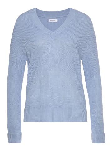 LASCANA V-Ausschnitt-Pullover in bleu