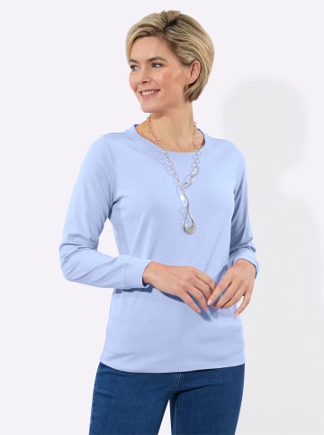 WITT WEIDEN Rundhals-Shirt in taubenblau + eisblau