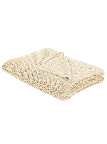 Beliani Tagesdecke ILEN in Beige - (W) 150 x (H) 1 x (L) 200 cm