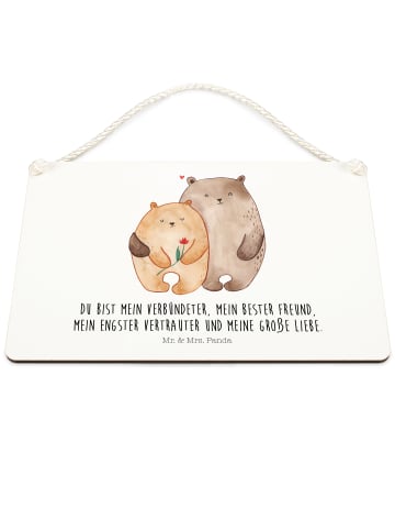 Mr. & Mrs. Panda Wandtafel Bären Liebe mit Spruch in Weiß