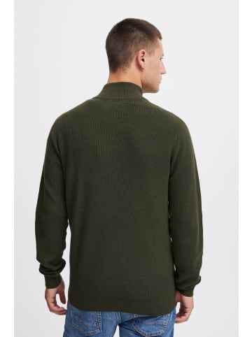 BLEND Strickjacke BHCodford zipthrough Pullover 20716265  Basic Strickjacke mit hohem Kragen in oliv