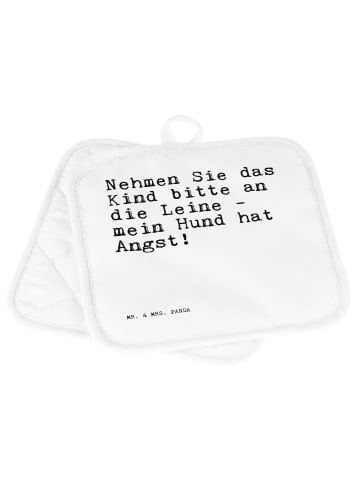Mr. & Mrs. Panda Topflappen Nehmen Sie das Kind... mit Spruch in Weiß