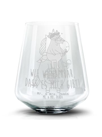 Mr. & Mrs. Panda Blümchentail Glas Einhorn Pilz ohne Spruch in Transparent