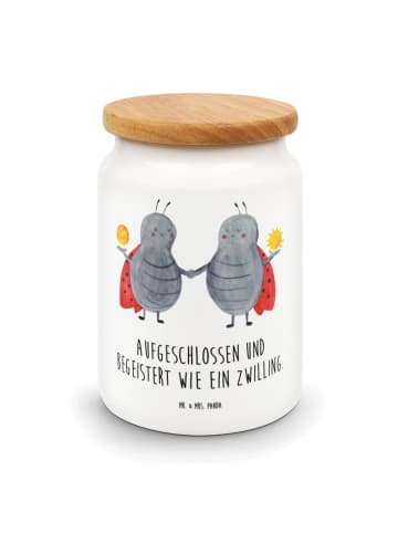Mr. & Mrs. Panda Lebensmittelbehälter Sternzeichen Zwilling mit ... in Weiß