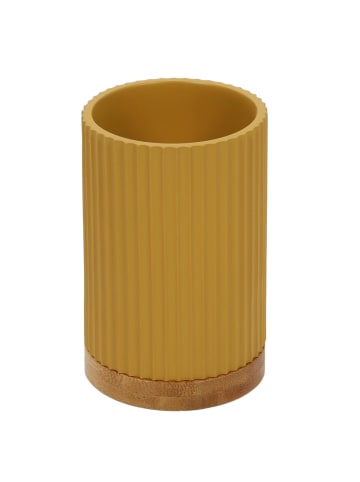 5five Simply Smart Zahnputzbecher MODERN in Gelb, 7 cm