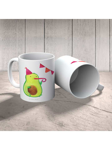Mr. & Mrs. Panda Kaffeebecher Avocado Party ohne Spruch in Weiß