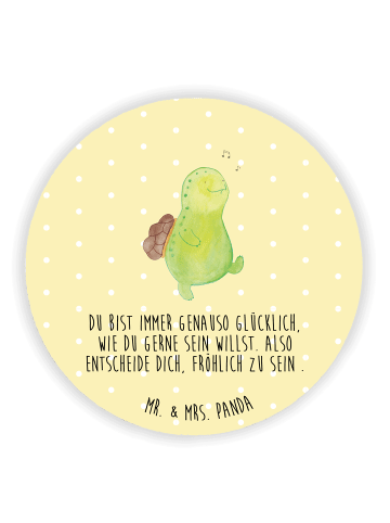 Mr. & Mrs. Panda magnet Schildkröte Pfeifen mit Spruch in Gelb Pastell
