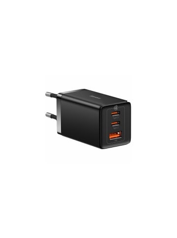 Wisam® Baseus Schnell Wandladegerät 2xUSB-C + USB, 65W (schwarz)