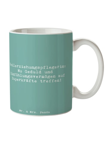 Mr. & Mrs. Panda Tasse Spruch Heilerziehungspflegerin Superkräft... in Meeresbrise