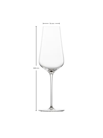 Zwiesel Glas 6er Set Champagnergläser Duo in Transparent 378 ml in transparent