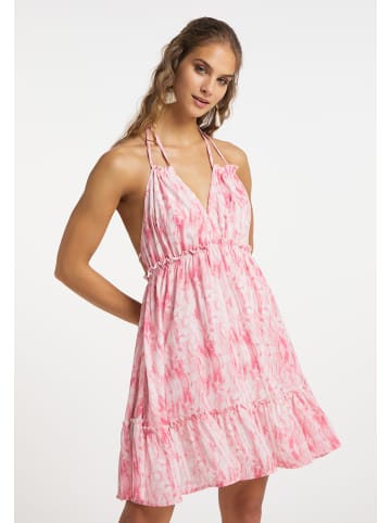 IZIA Damen Spaghetti Kleid in Pink