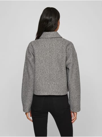 Vila Klassische Jacke mit durchgehendem Reißverschluss und Kragen in Grau-3