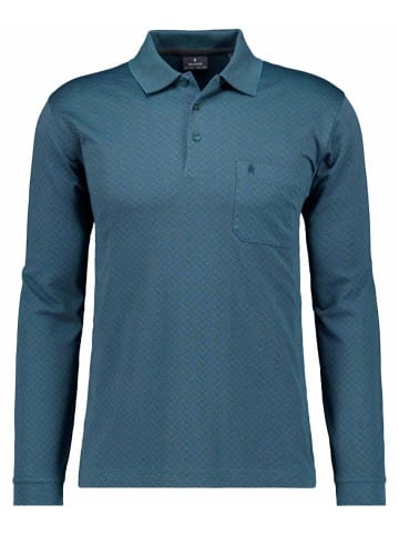 Ragman Poloshirt Jacquard in Grün