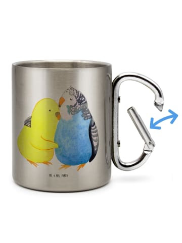 Mr. & Mrs. Panda Becher Aus Edelstahl Wellensittich Liebe ohne S... in Silber