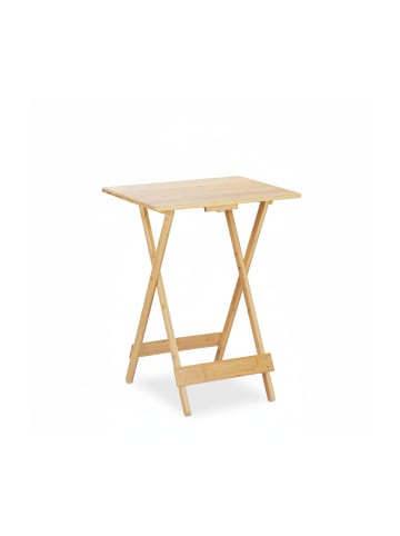 relaxdays Klapptisch in Natur - (B)48 x (H)63,5 x (T)38 cm