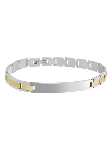 Adeliás Unisex Armband – Gliederarmband aus Edelstahl 21,5 cm in silber