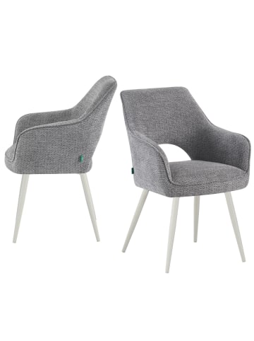 DUBI Möbel 2er-Set: Drehstuhl THOMAS-MOMO in Grau - (B)57 x (H)86 x  (T)63 cm