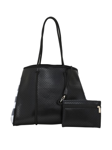 NAEMI Damen Handtasche in Schwarz Wollweiss