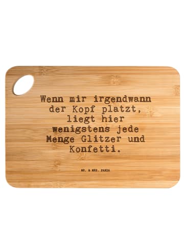Mr. & Mrs. Panda Hackbrett Wenn mir irgendwann der... mit Spruch in Braun
