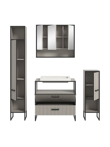 ebuy24 Badmöbelset Bagno (4-teilig) Grau 170 x 48 cm
